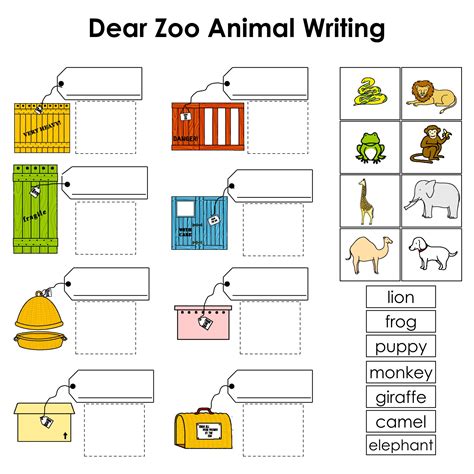 Printable Dear Zoo Activities